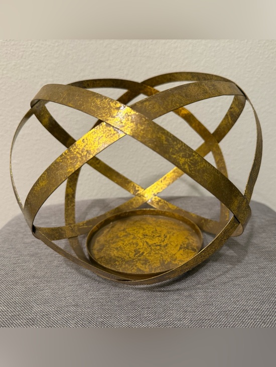 Other - Gold Orb Metal Candle Holder